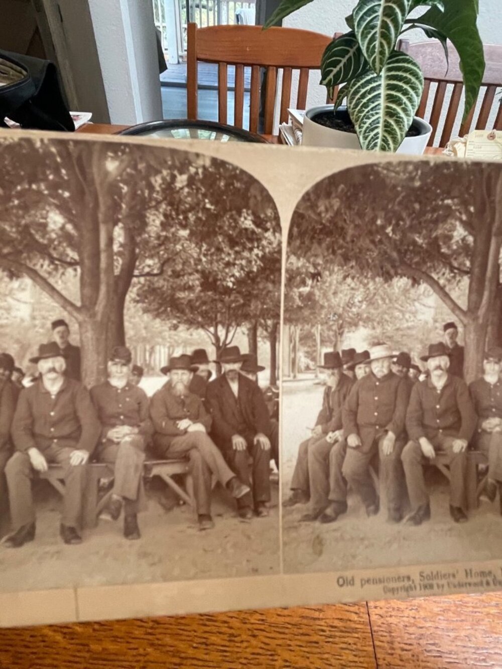 Antique 1903 Underwood Stereoview Card Soldiers Home Dayton Ohio Historic Photo